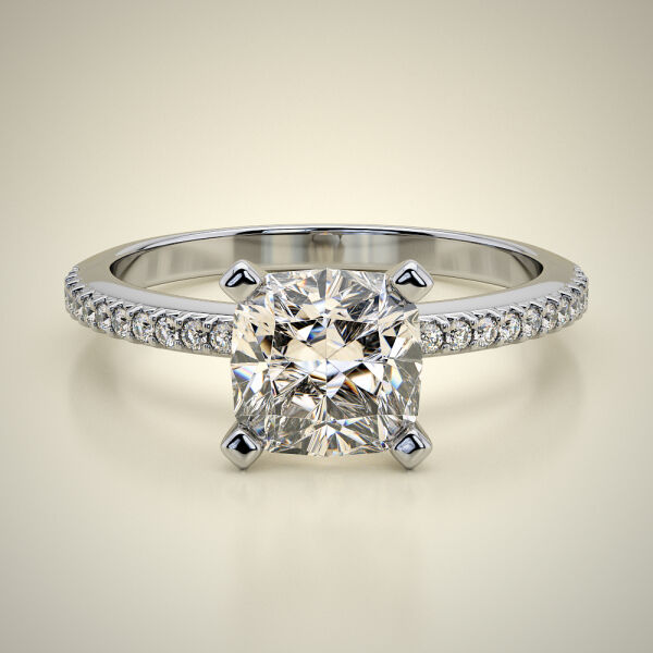 PAVE SOLITAIRE RING ENG086